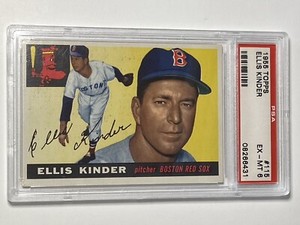ELLIS KINDER 1955 Topps #115 Boston Red Sox PSA 6