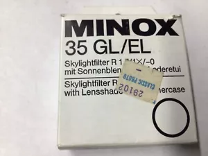 Minox 35 GL/EL Skylightfilter R 1,5/1X/-0 Lensshade & Leathercase Original Box - Picture 1 of 1