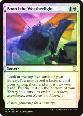 MTG Board the Weatherlight FOIL NM Dominaria DOM Magic Gathering card - Image 1 of 3