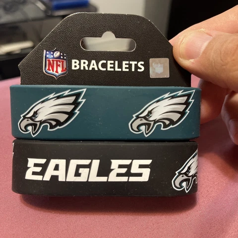 Philadelphia Eagles  Rubber Bracelet Set 🔥🔥NFL🔥🔥fly Eagles Fly Cover