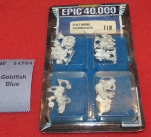 Games Workshop Epic 40k Space Marine Dreadnoughts BNIB 4 Metal Figures New GW - Picture 1 of 4