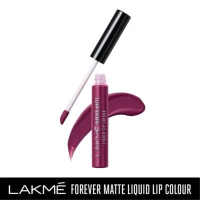 Color de labios líquido mate Lakme Forever, brillo de vino, 5,6 ml Foto 1 de 4