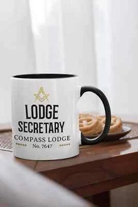 Personalised Freemason Mug - Lodge Secretary - Freemasonry Masonic Gift Present - Picture 1 of 12