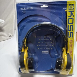KOSS Cuffie Vintage HR110Y Dynamic Bass Boost Sound AM/FM Stereo Radio Nuove con scatola - Foto 1 di 3