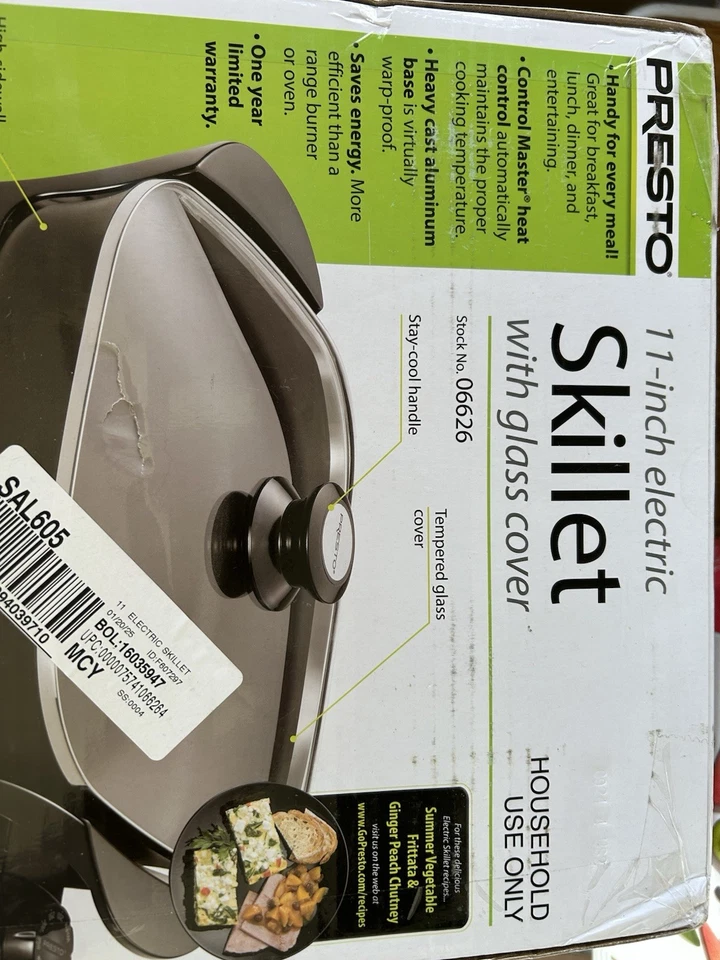 Presto 11" Electric Skillet With Glass Cover Foto 1 de 1