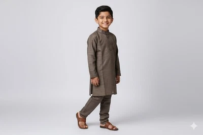 Pijama Kurta indio paquistaní para niños, bordado, talla 18 (4-5 años) Foto 1 de 4