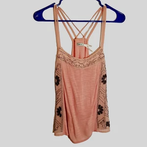 Kimchi Blue Urban Outfitters Top XS Sea Grotto Crop Cami Bead Embellished Sheer - Bild 1 von 7