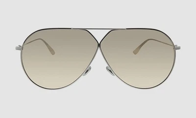 Óculos de sol aviador feminino Dior prata 010SQ espelhado 65-01-145 - Imagem 1 de 4