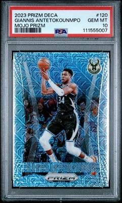 2023-24 Prizm Deca Bucks Giannis Antetokounmpo Mojo Prizm PSA 10 Mint /25 NBA - Image 1 of 2