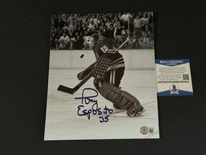 Tony Esposito Chicago Blackhawks Autographed Signed 8x10 Beckett COA - - Picture 1 of 1