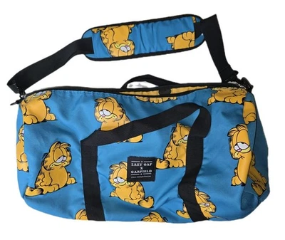 Lazy Oaf X Garfield Medium Duffle Bag Teal Cat Purse Crossbody Shoulder Strap - Image 1 of 4