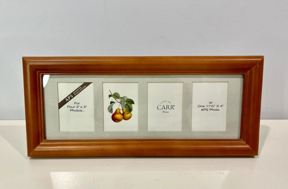 Long Solid OAK Wood Picture Frame - 13"L with 4 photo Areas - Rectangle - Image 1 of 4