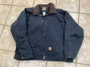 Berne Navy Men’s Work Jacket 3X Washed Duck Canvas J374MD - Picture 1 of 10