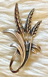 Broche de gavilla de trigo de plata esterlina Danecraft vintage RE2596 - Imagen 1 de 3