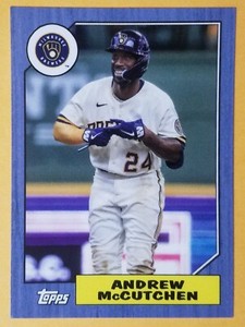 2022 Topps Mini 1987 blue Andrew McCutchen online exclusive 5/10