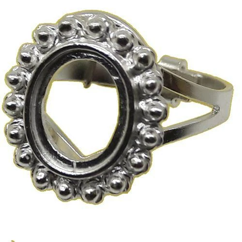 Coralli di Sardegna Base per Anello Argento Filigrana Sarda Pallini 14,5x16,5mm  - Immagine 1 di 1