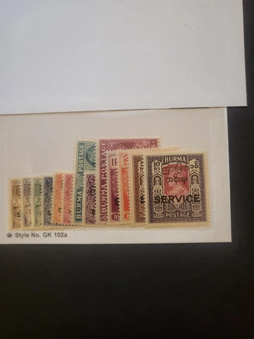 Stamps Burma 043-55 never hinged Cover