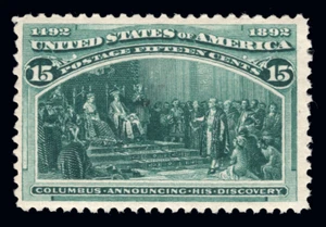 MOMEN: US STAMPS #238 15c COLUMBIAN MINT OG LH PSE CERT LOT #90568 - Picture 1 of 3