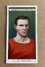 Ogdens Famous Footballers cigarette cards L.R.ROOSE 1908 NO.39 STOKE 