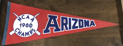 Arizona Wildcats 1980 NCAA Baseball National Championship Pennant Cover