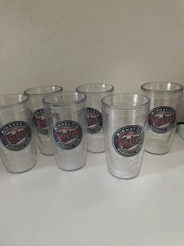 Minnesota Twins Patch Set Of 6 Plastic Pint Set 16 oz MLB Hot Cold Tervis Cover