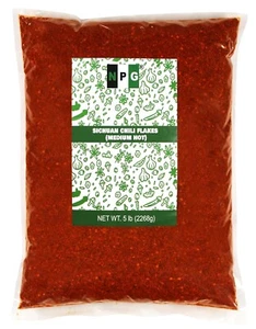 NPG Authentic Sichuan Chili Flakes 5 LB Bulk, Szechuan Crushed Red Pepper Flakes - Picture 1 of 8