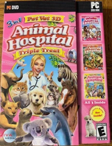 Pet Vet 3D Animal Hospital Triple Treat Computer Game - Picture 1 of 4