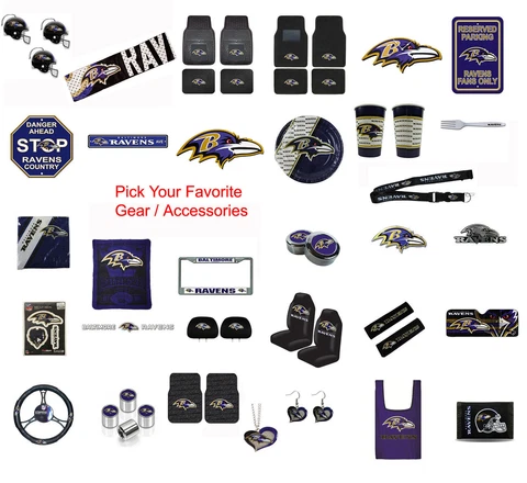 Brand New NFL Baltimore Ravens Pick Your Gear / Accessories Official Licensed Cover