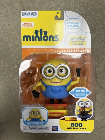 Minions Toy Action Figure Bob With Teddy Bear Despicable Me NEW Cover