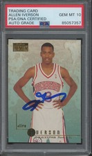 1996 Skybox Premium #85 Allen Iverson Autograph RC Gem Mint PSA DNA 10 Auto
