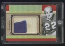 2007 NATIONAL TREASURES BOBBY LAYNE GOLD GAME WORN JUMBO PATCH LOGO #ED 1/2 HOF
