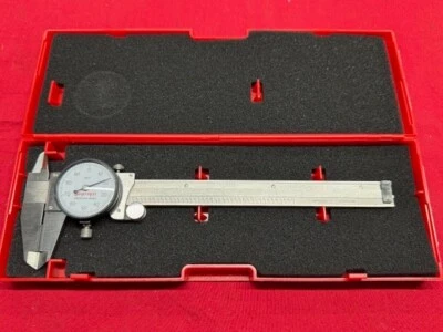 Starrett 120X-6 Dial Caliper, Stainless Steel, White Face, Carbide Tipped 0-6" - Image 1 of 4