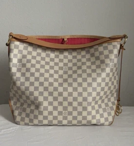 Authentic LOUIS VUITTON Damier Azur Delightful MM - Picture 1 of 23