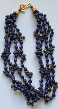 Vendome Collier / Halskette - Aufwendig hochwertiges Designstück blaue Perlen