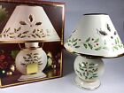Lenox for the Holidays Holly Berry Candle Lamp Ceramic With Box Great Condition