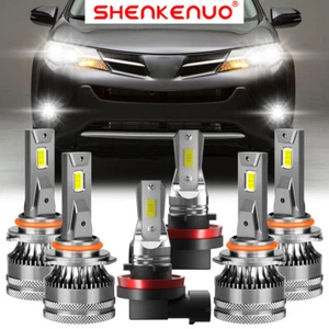 Combo faros LED altos/bajos + kit de faros antiniebla V15 para Toyota RAV4 2013-2015 - Imagen 1 de 16