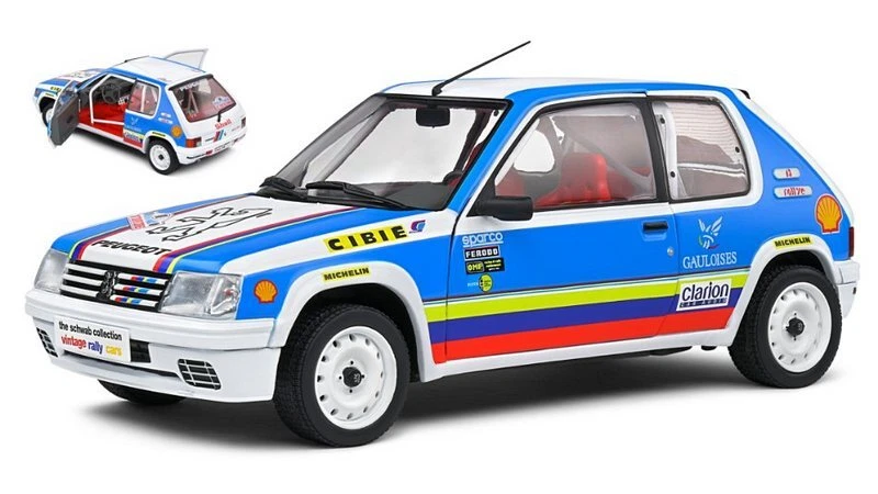 Peugeot 205 1.9 Rally Schwab Collection 1990 1:18 SOLIDO 1801716 - Immagine 1 di 1