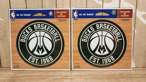 Milwaukee Bucks New Logo Indoor/Outdoor Die Cut Basketball Magnet Cover