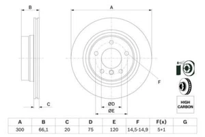 Genuine Bosch Rear Brake Rotors Discs Set 0986479218 - Picture 1 of 6