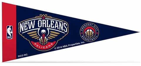 New Orleans Pelicans Mini Pennants, 4" x 9" - Licensed by Rico - Made In USA Cover