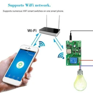 DC5V 12V 24V 32V Smart Switch Wireless WiFi Inching/Self-Locking Module - Picture 1 of 8