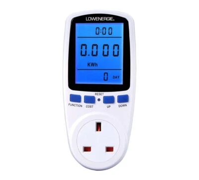 UK Plug-in Power Meter Energy Monitor Electricity Consumption Watt Kwh Analyzer - Image 1 of 4