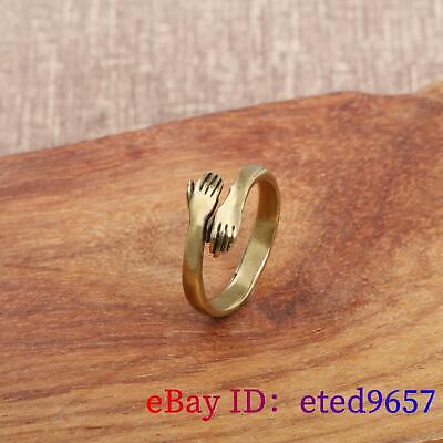Brass Embrace Rings Copper Collection Accessories Gifts Adjustable Ring • 5.49$