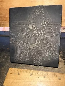 Printing Block “ Pilgrim Turkey Hunting “ Nice Image - Picture 1 of 7