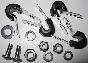 MG Midget/Sprite Rubber Lined P-clips for brake pipes Pre '74 - Stainless 316 - Picture 1 of 1