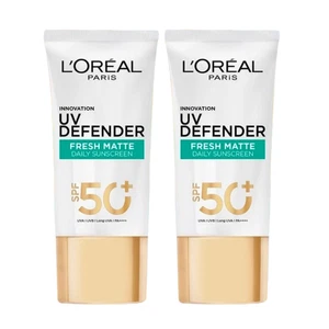 LOREAL UV DEFENDER FRESH MATTE LIGHTENING AIRLICIUM SPF50+ SHINE CONTROL 50ml x2 - Picture 1 of 10