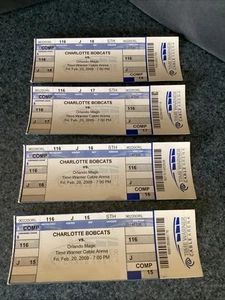Charlotte Bobcats Vs Orlando Magic Tickets 2/20/09 (4) J-15-18 - Picture 1 of 12