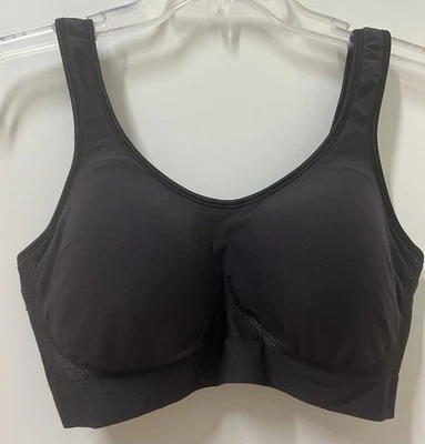 BALI black size 2xl wireless soft padded hook + eye closure bra (A) - Image 1 of 4