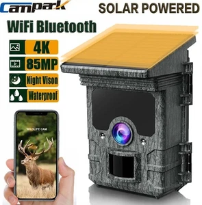 4K 85MP Wildkamera WiFi Solar Jagdkamera Überwachungskamera IR Nachtsicht Akku - Bild 1 von 10