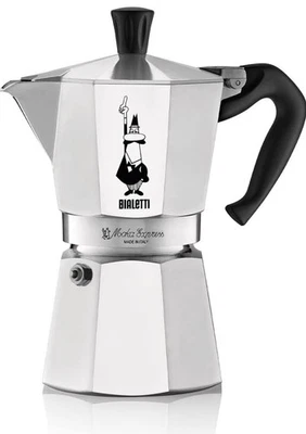 Bialetti Moka Express Espresso Maker 6 Cup, Made in Italy - BRAND NEW OPEN BOX — 第 1/4 张图片